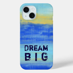 Dream Big - Blue Turquoise Nautical Abstract Art iPhone 15 Case