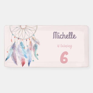 Dream Big Boho Dreamcatcher Birthday Banner