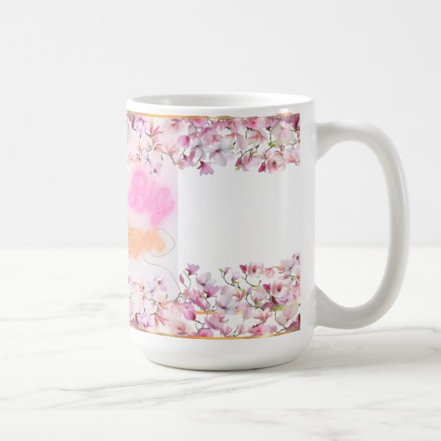 Dream Big Brew Bigger Floral Coffee Cup – Pink Neo (Right)