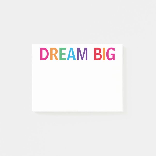 Dream Big Bright Post-it Notes (Front)
