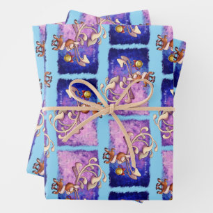 DREAM BIG CHRISTMAS REINDEER by Jeff Willis Art Wrapping Paper Sheet