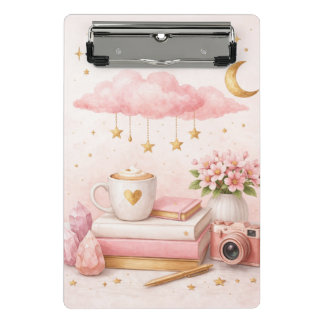 Dream Big Clipboard ✨ Pink Floral Cute Stationery