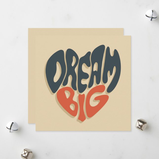 Dream Big: Cool Congratulations on Graduation Holiday Card (Front/Back In Situ)