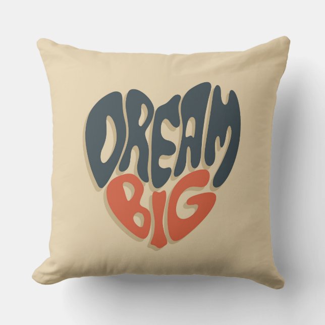 Dream Big: Cool Congratulations on Graduation Throw Pillow (Front)