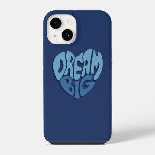 Dream Big: Dark Space-Blue Quote iPhone 14 Case