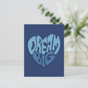 Dream Big: Dark Space-Blue Quote Postcard