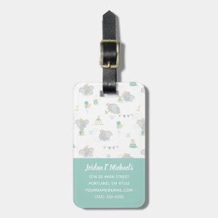 Dream Big Dumbo Pattern Luggage Tag