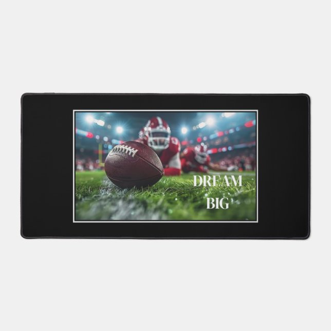 Dream Big Football Desk Mat (Front)