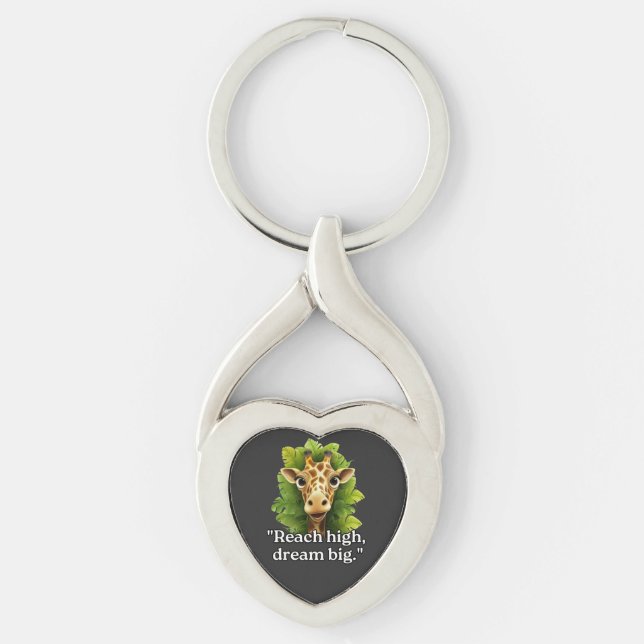 "Dream Big – Giraffe Keychain"Keychains Keychain (Front)