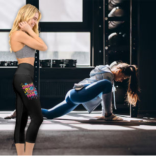 Dream Big Hustle Hard Women's Exercise Capri Leggings