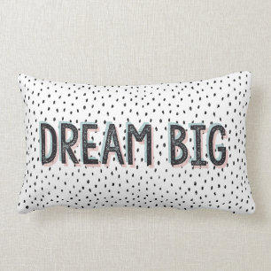 Dream Big Inspirational Quote Lumbar Cushion