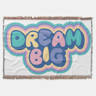 Dream Big Inspirational Typography Design | Motiva Throw Blanket