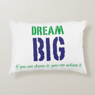 Dream Big:Inspirational Words Pillow