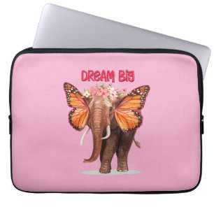 Dream Big Like An Elephant Inspirational Laptop Sleeve