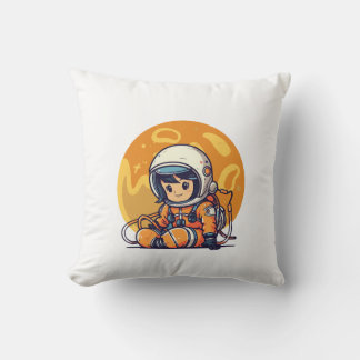Dream Big, Little Astronaut Throw Pillow