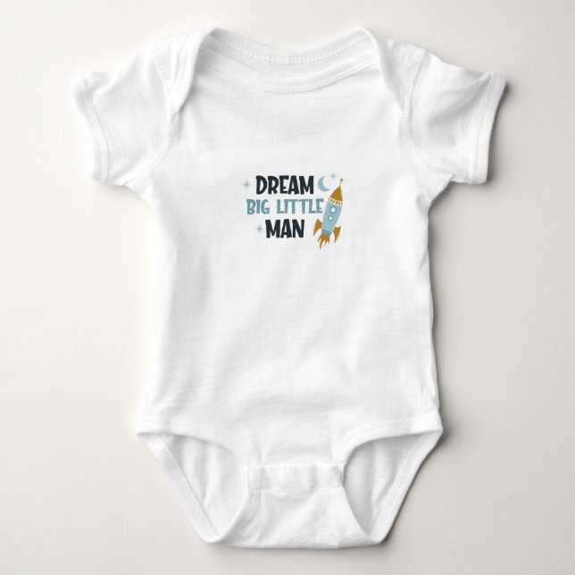 DREAM BIG LITTLE MAN ROCKET SCIENTIST BODYSUIT (Front)