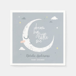 Dream big little one baby shower party napkin