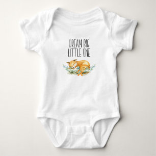 Dream Big Little One Fox Babygrow Baby Bodysuit