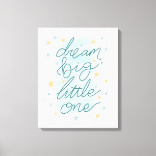 Dream Big Little One Pastel Stars Canvas Print