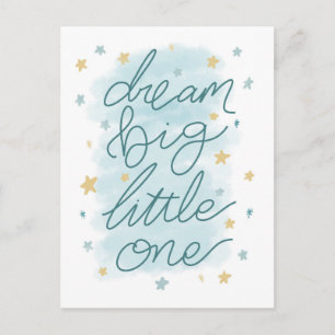 Dream Big Little One Pastel Stars Postcard