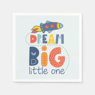 Dream Big Little One Rocket Napkin