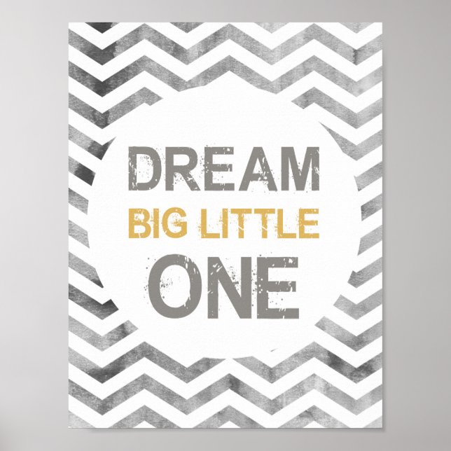 Dream big little one, Safari, Boy's room poster (Front)