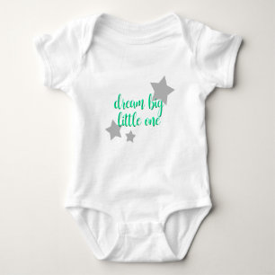 dream big little one simple modern baby bodysuit
