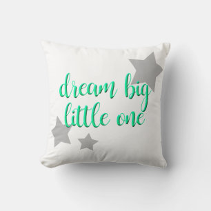 dream big little one simple modern baby throw pillow