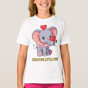 Dream Big Little One T-shirt éléphant bébé migno