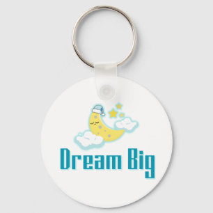 Dream Big – Minimal Aesthetic Moon & Stars Design Keychain