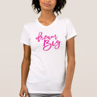 DREAM BIG minimal script trendy life quote pink