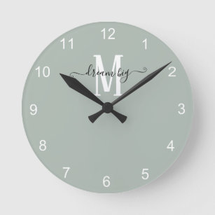 Sage Green Wall Clocks