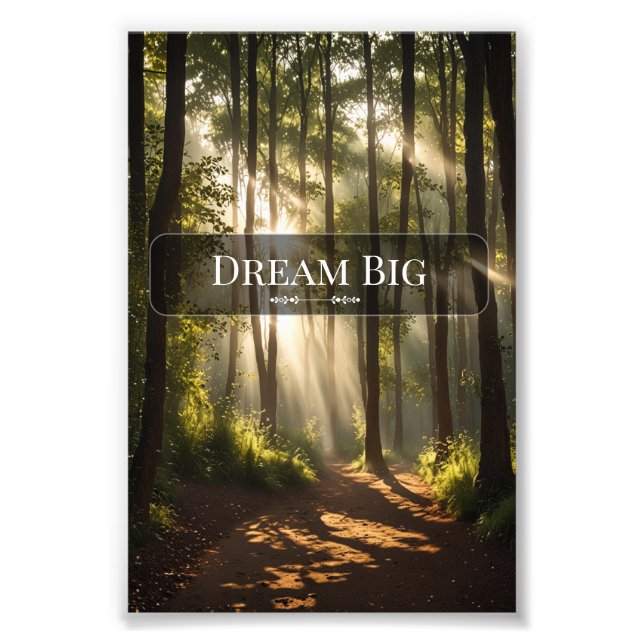 Dream Big - Motivational Wall Art Print (Front)