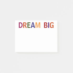 Dream Big Multicolored 4 x 3 Post-it Notes