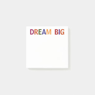 Dream Big Multicolored Post-it Notes
