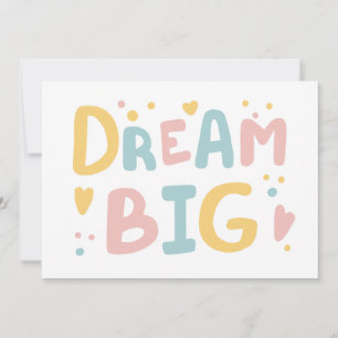 Dream Big Pastel Hearts Card