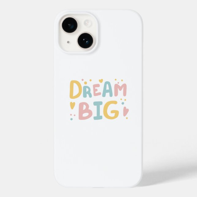 Dream Big Pastel Hearts Case-Mate iPhone Case (Back)