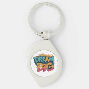 Dream Big Personalized Swirl Keychain