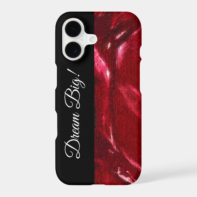 Dream Big! Red & Black Typography Template (Back)
