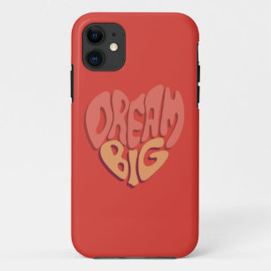 Dream Big: Red Heart Powerful Slogan iPhone 11 Case