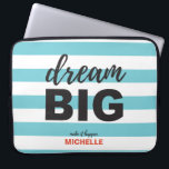 Dream Big, Script text, Personalized, Custom colou Laptop Sleeve<br><div class="desc">Inspire your daily endeavours with our 'Dream Big' Script Text Personalized Custom Colour Laptop Sleeve. This laptop sleeve is not just a protective accessory for your device; it's a motivational piece that encourages you to pursue your ambitions and aspirations. The elegant script text 'Dream Big' serves as a constant reminder...</div>