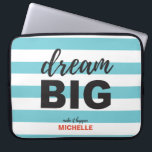 Dream Big, Script text, Personalized, Custom colou Laptop Sleeve<br><div class="desc">Inspire your daily endeavours with our 'Dream Big' Script Text Personalized Custom Colour Laptop Sleeve. This laptop sleeve is not just a protective accessory for your device; it's a motivational piece that encourages you to pursue your ambitions and aspirations. The elegant script text 'Dream Big' serves as a constant reminder...</div>