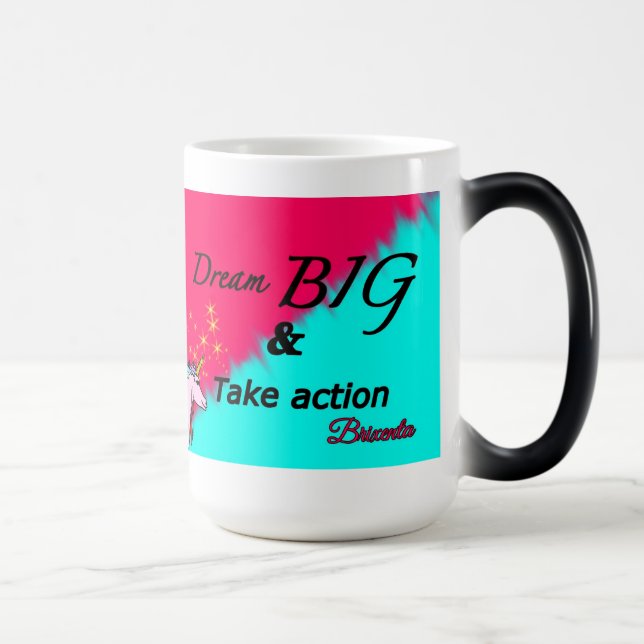Dream big unicorn colour changing mug (Right)