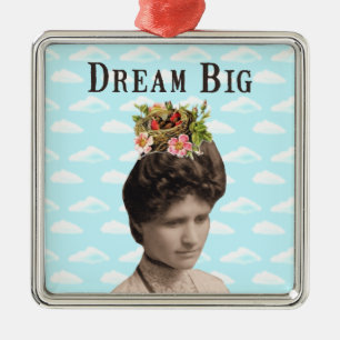 Dream Big Vintage Photo Collage Metal Ornament