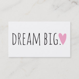 Dream Big with Hearts Business Card