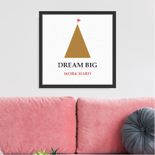 Dream Big Work Hard Quote Canvas Print