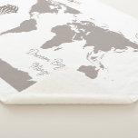 Dream Big World Traveller Personalized baby name Sherpa Blanket<br><div class="desc">Inspire adventure from the very start with the Dream Big World Traveller Personalized Baby Name Blanket. Featuring a charming travel-themed design, this cozy and soft blanket is perfect for little explorers. Personalize it with your baby's name to create a unique keepsake or a thoughtful baby shower gift. Designed for warmth...</div>