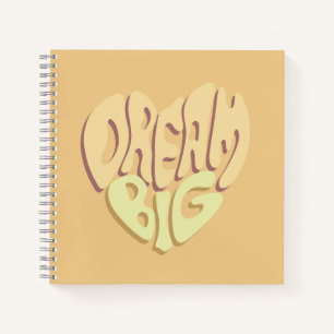 Dream Big: Yellow Positive Words Notebook