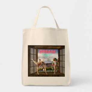 Dream Bigger Altered Art Vintage Dancers Tote Bag