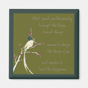 Dream Bird Serenity Prayer Magnet